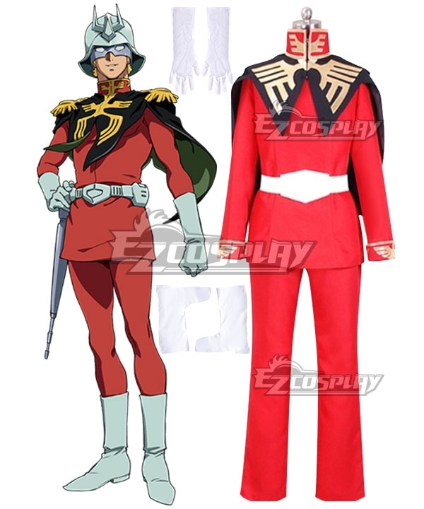 Gundam Mobile Suit Gundam Char Aznable Cosplay Costume include belt buckle prop 
