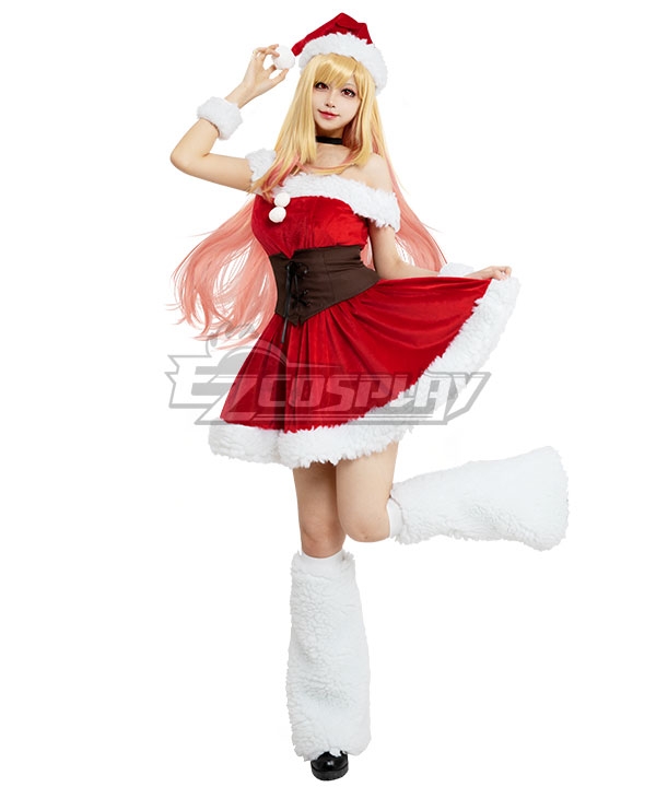 Christmas Sexy Mrs. Claus Darling Short Red Cosplay Costume Outfit