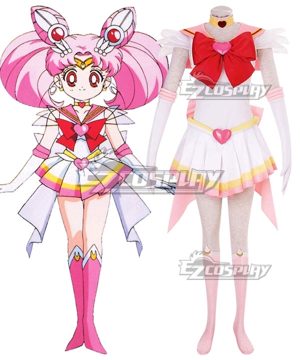 Cafiona Sailor Moon Tsukino Usagi Chibiusa Sailor Chibimoon Cosplay Costume Pink 