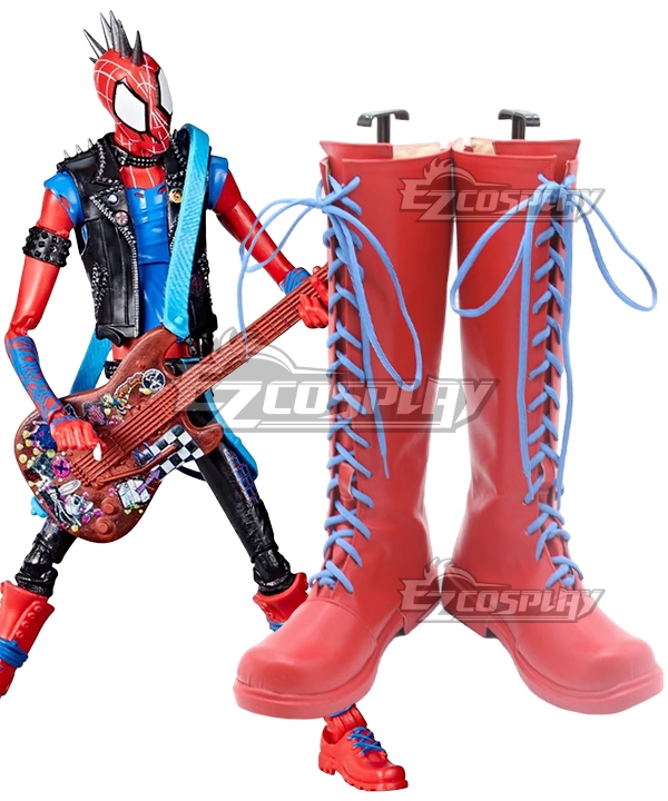 Spider-Man: Across the Spider-Verse Spider-Punk Red Cosplay Shoes