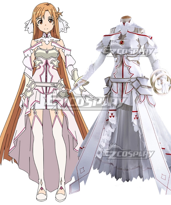 Sword Art Online SAO Yuki Asuna Cosplay Costume Full Outfits Anime Uniform Comic 