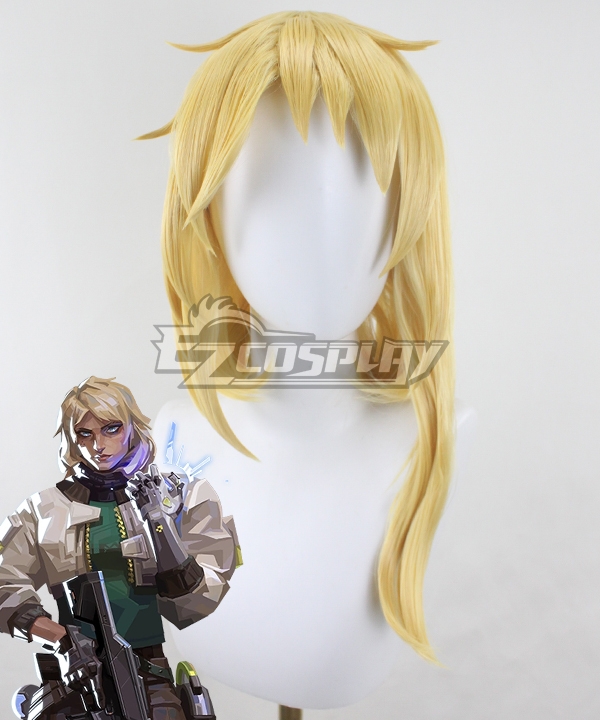 Valorant Agent 23 Deadlock Golden Cosplay Wig