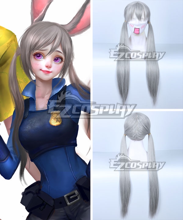 Silver Grey Braided Zootopia Judy Hopps Wig SD00570 main image 1