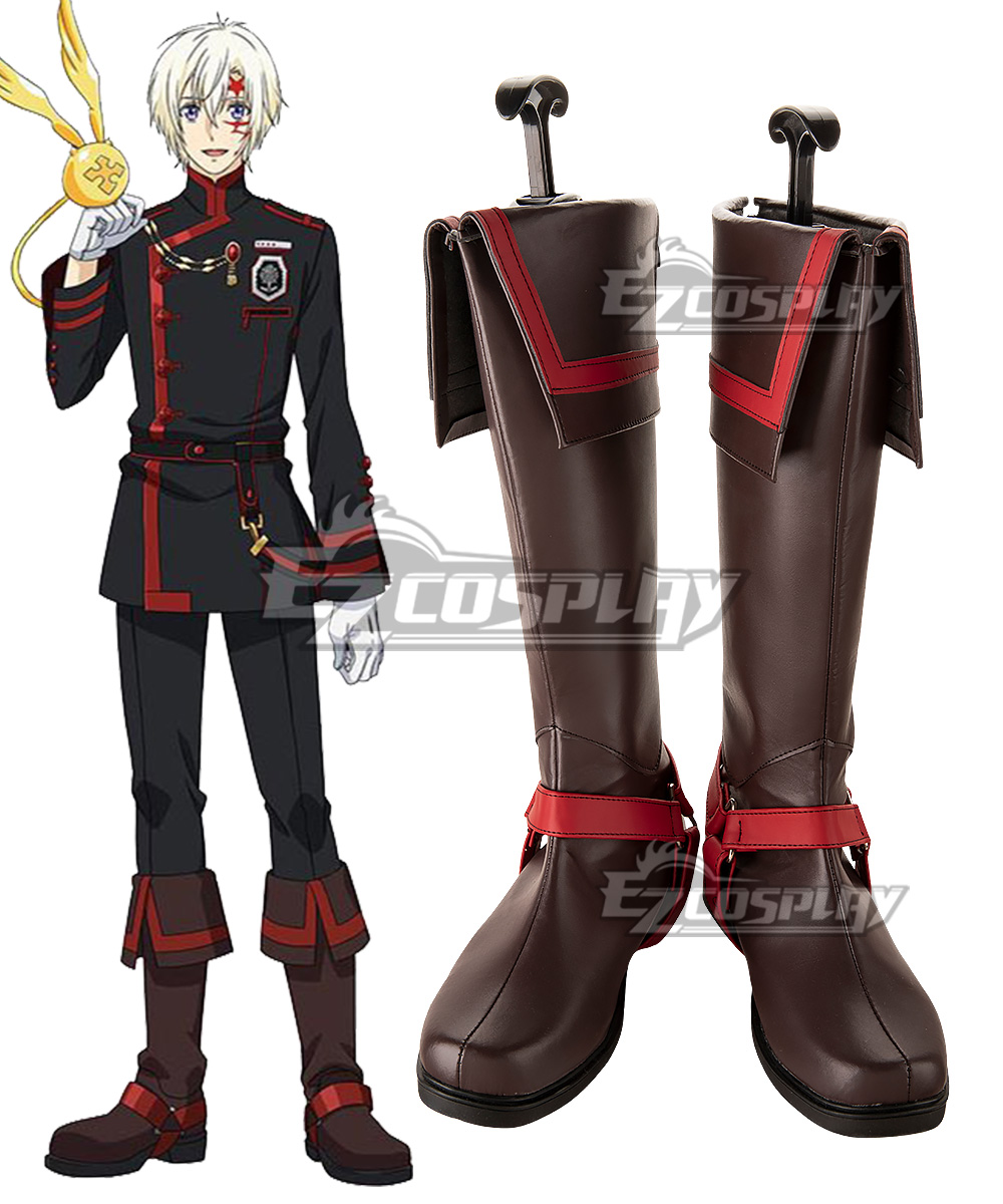 D Gray-man Allen Walker 3rd Uniform Brown Shoes Cosplay Boots