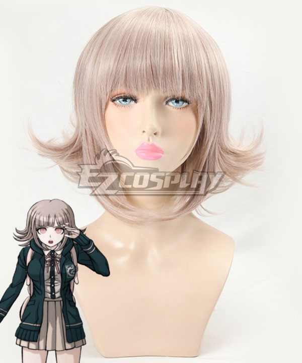 Danganronpa 2 Chiaki Nanami Light Pink Cosplay Wig