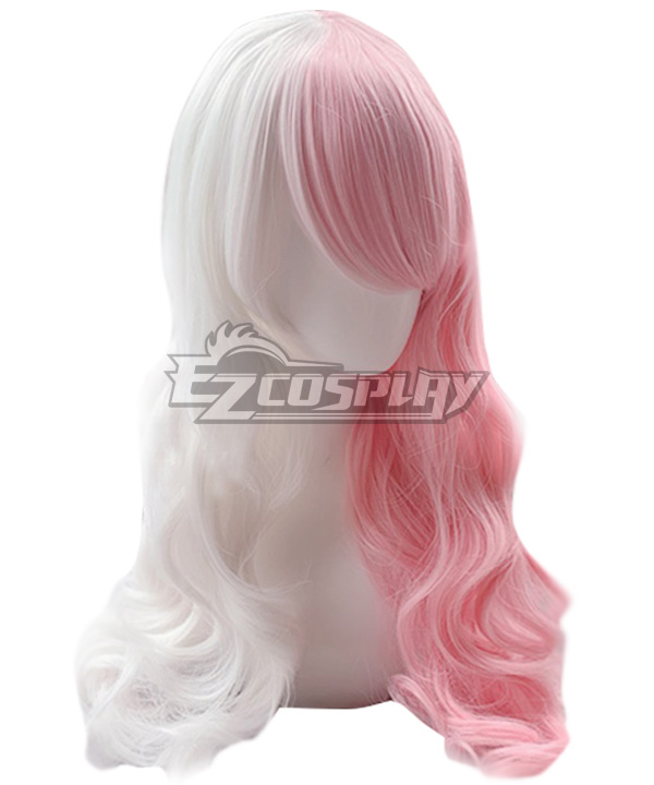 Danganronpa 2: Goodbye Despair Monomi Pink White Cosplay Wig