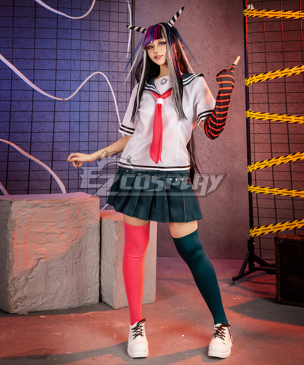 Anime Super Neimeng Dangan Ronpa 2 Danganronpa Ibuki Mioda Cosplay Dress Wig Women Jk School Un - Foto 5
