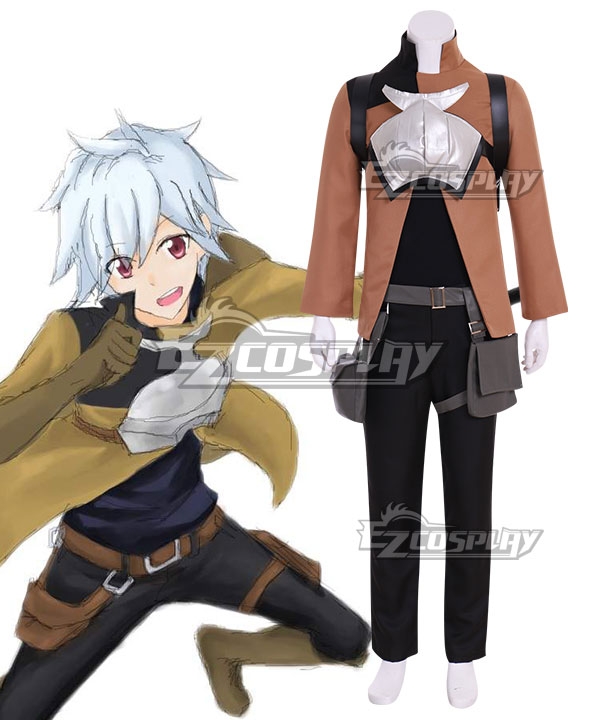 DanMachi Is It Wrong to Try to Pick Up Girls in a Dungeon? Bell Cranel Cosplay Costume - Including Bag