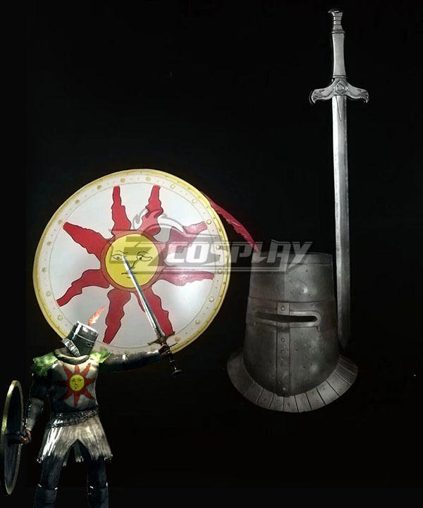 Dark Souls Solaire of Astora Sword and Shield, Helmet Halloween Cosplay Weapon Prop