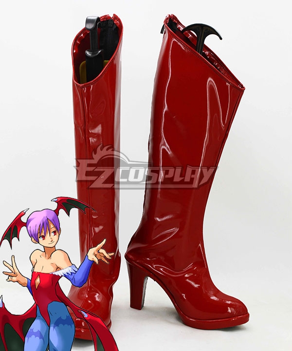 Darkstalkers Lilith Red Shoes Cosplay Boots