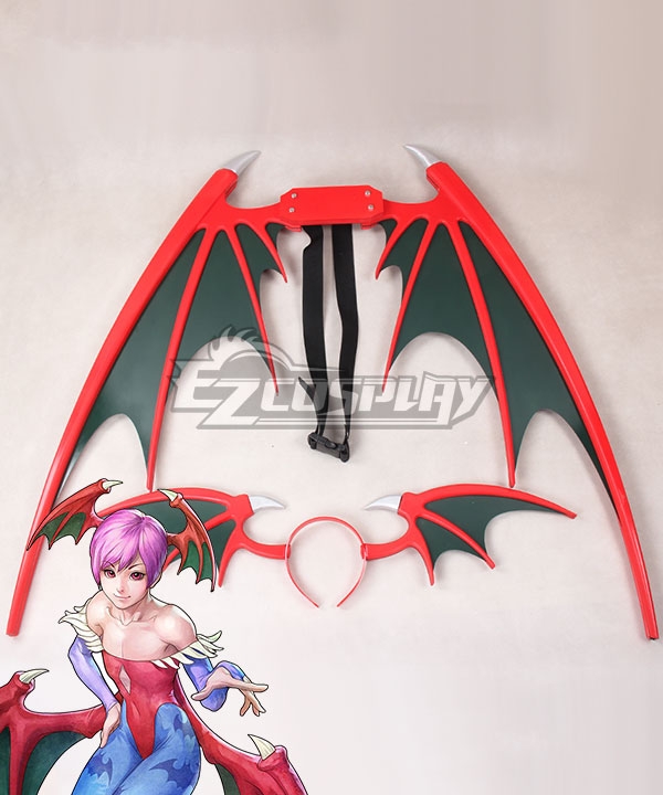 Darkstalkers Lilith Wing and Headwear Cosplay Weapon Prop