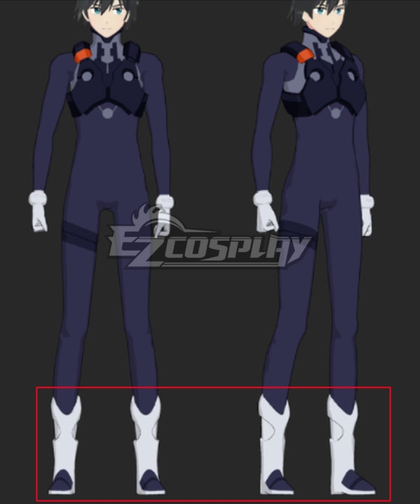 Darling In The Franxx Hiro Battle Suit White Blue Shoes Cosplay Boots