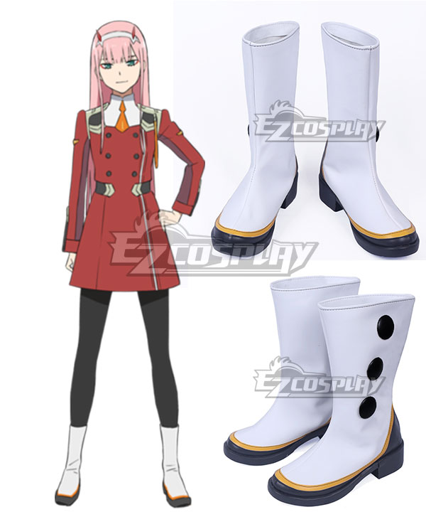 Darling in the Franxx Zero Two Code 002 White Shoes Cosplay Boots