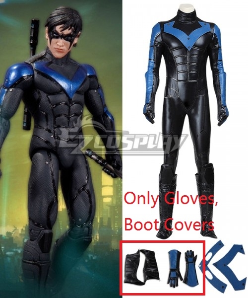 

DC Batman Arkham City Nightwing Cosplay Costume-Only Gloves Boot Covers