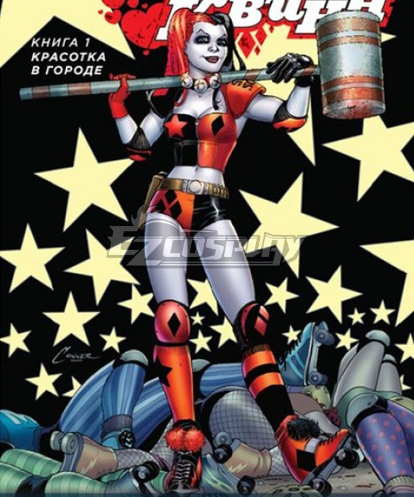 

DC Batman Suicide Squad Harley Quinn Red Black Cosplay Costume