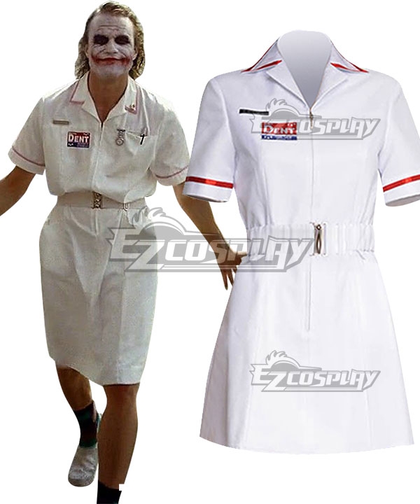 

DC Batman The Dark Knight Joker Nurse Cosplay Costume - No Wig