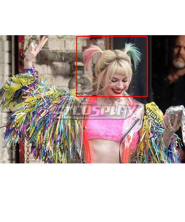 

DC Birds of Prey Harley Quinn Blue Pink Cosplay Wig