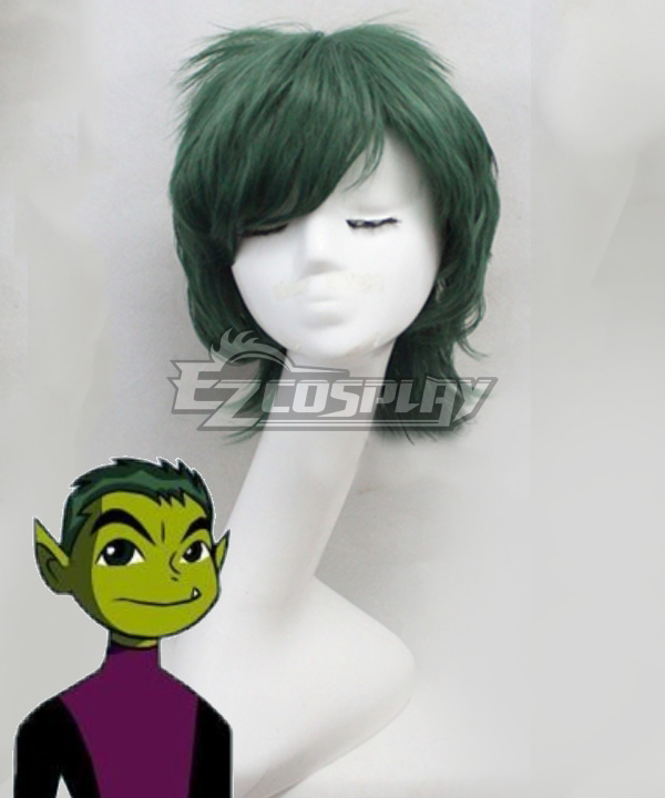 

DC Teen Titans Beast Boy Deep Green Cosplay Wig