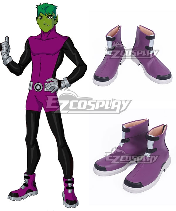 

DC Teen Titans Beast Boy Garfield Logan Purple Cosplay Shoes