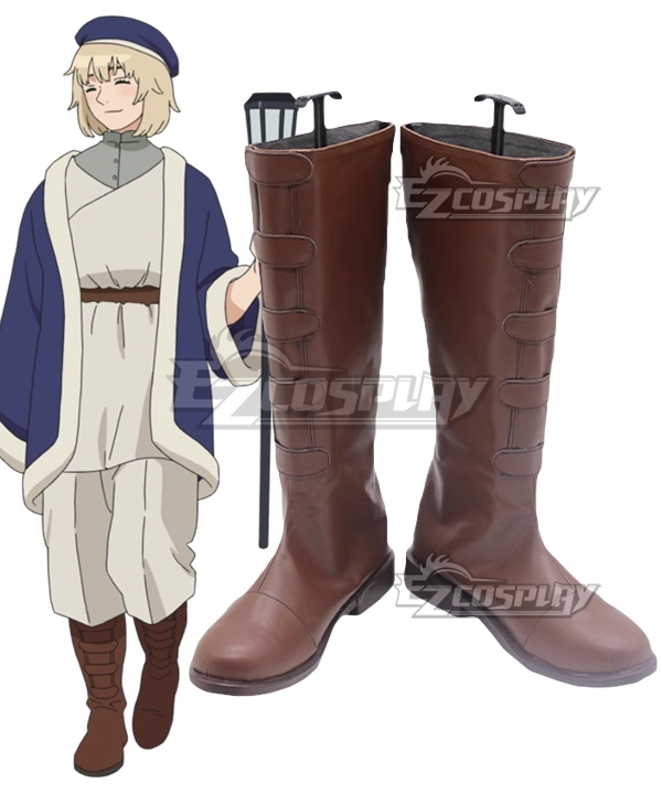 Delicious in Dungeon Falin Touden Brown Shoes Cosplay Boots