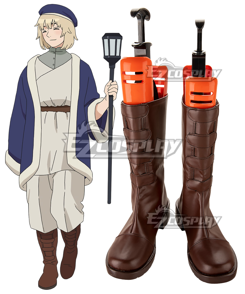 Delicious in Dungeon Falin Touden Brown Shoes Cosplay Boots