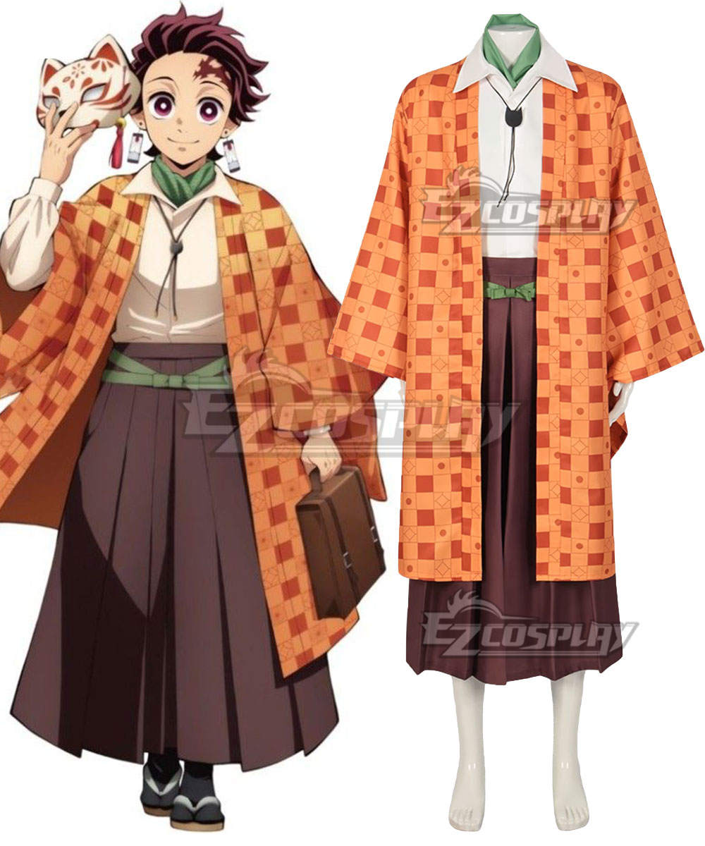 Demon Slayer: Kimetsu No Yaiba Kamado Tanjirou Origin Kimono Cosplay Costume