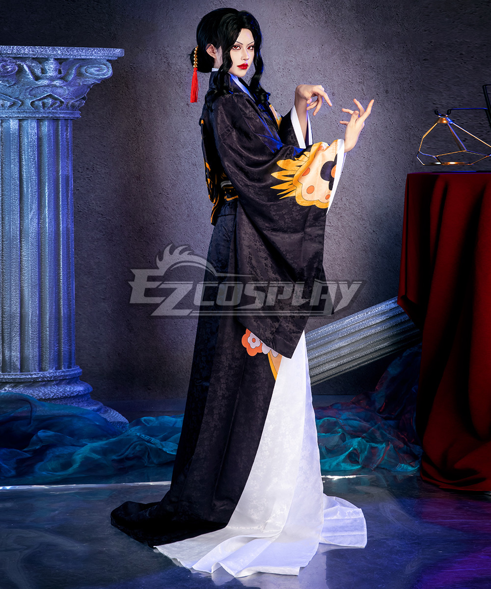 Demon Slayer: Kimetsu no Yaiba Kibutsuji Muzan Female Kimono Cosplay Costume, image size:1000x1200