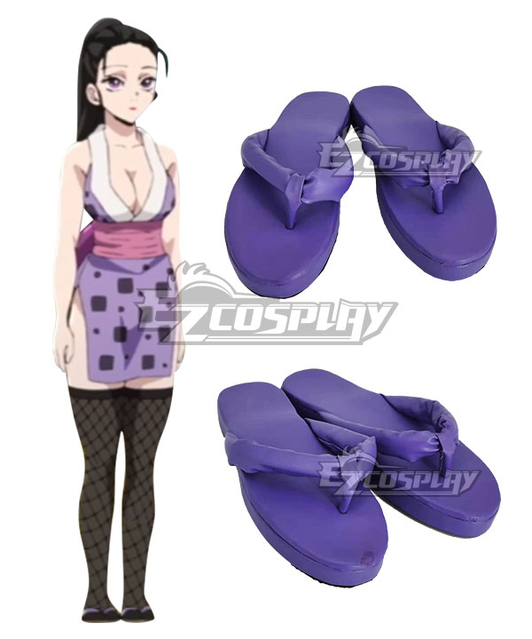 Demon Slayer: Kimetsu no Yaiba Season 2 Hinatsuru Purple Cosplay Shoes