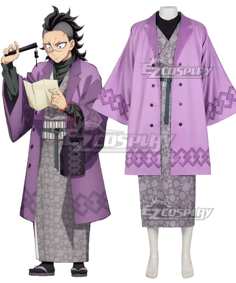 Demon Slayer: Kimetsu No Yaiba Shinazugawa Genya Kimono Cosplay Costume