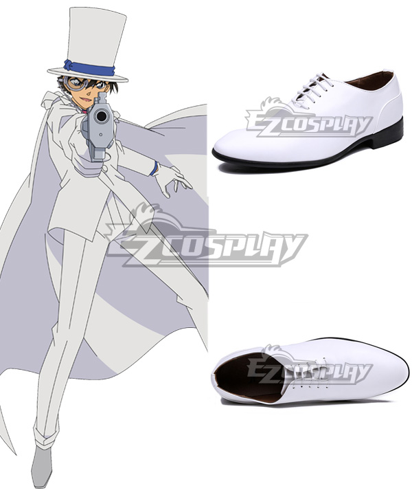 Detective Conan Kid the Phantom Thief White Cosplay Shoes