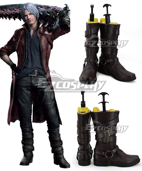 Devil May Cry 5 Dante Brown Shoes Cosplay Boots