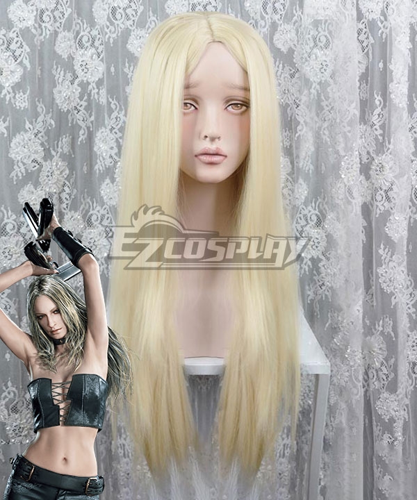 Devil May Cry 5 Trish White Golden Cosplay Wig