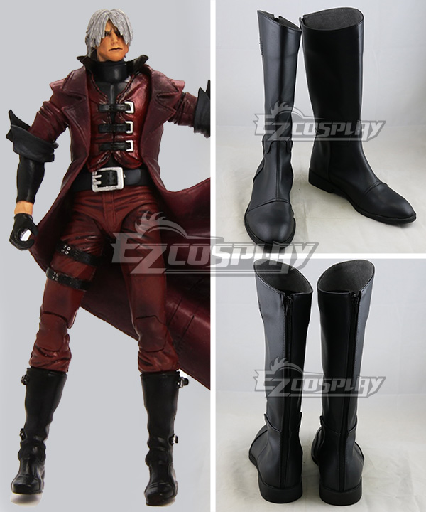 Devil May Cry Devil May Cry 3 Dante Black Shoes Cosplay Boots