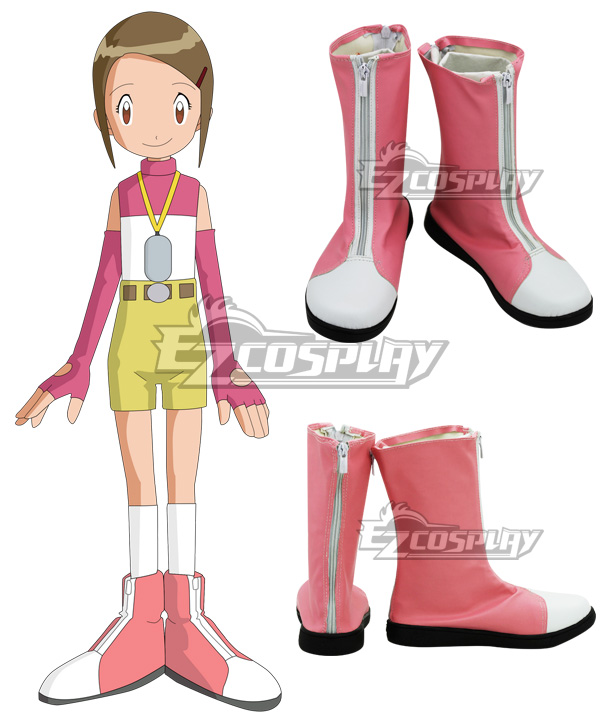 Digimon Adventure 2 Yagami Hikari Pink Cosplay Shoes