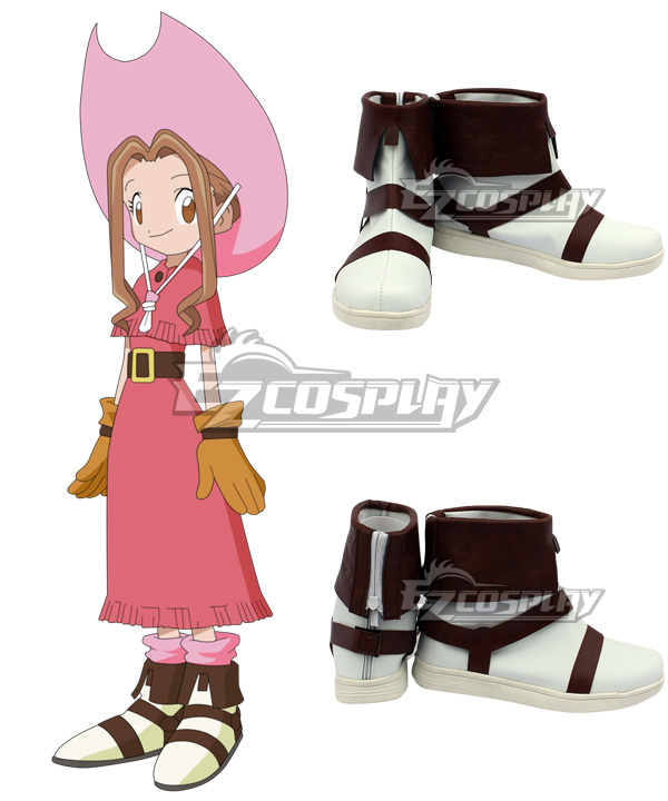 Digimon Adventure  Mimi Tachikawa White Cosplay Shoes