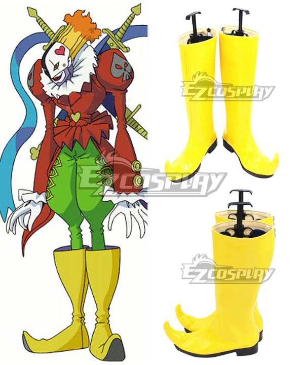 Digimon Adventure Piemon Yellow Shoes Cosplay Boots