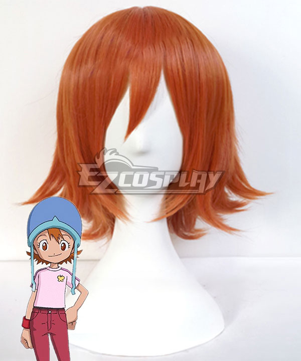 Digimon Adventure Sora Takenouch Orange Cosplay Wig