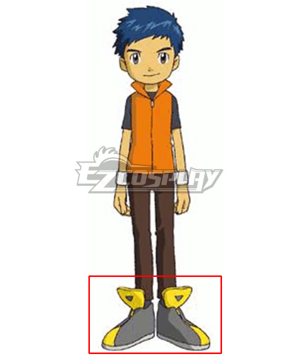 Digimon Tamers Henry Wong Grey Cosplay Shoes
