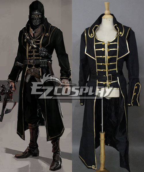 Dishonored Corvo Black Coat Cosplay Costume