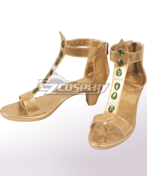 Disney 2019 ALADDIN Princess Jasmine Golden Cosplay Shoes