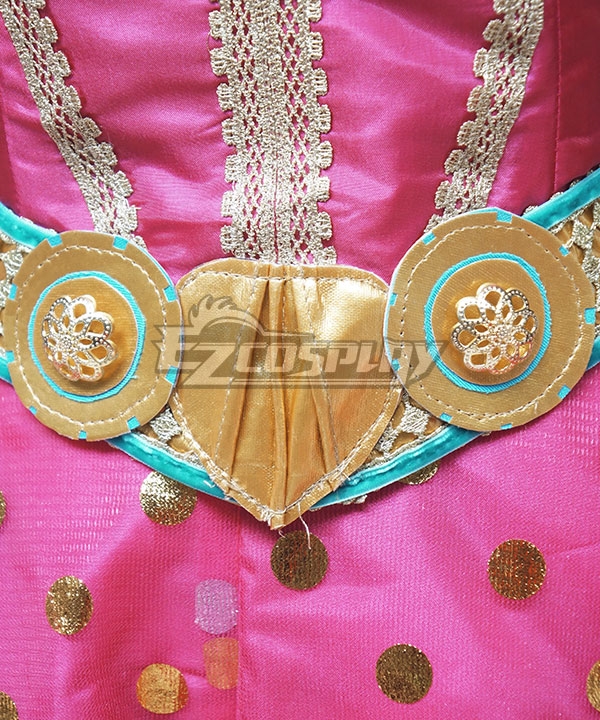 Disney 2019 ALADDIN Princess Jasmine Pink Purple Cosplay Costume