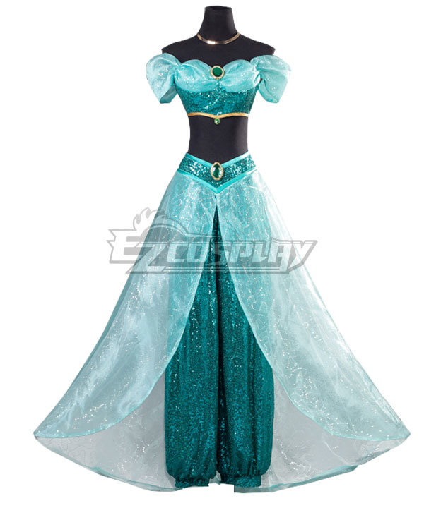 Disney Aladdin Princess Jasmine Dress Cosplay Costume New Edition