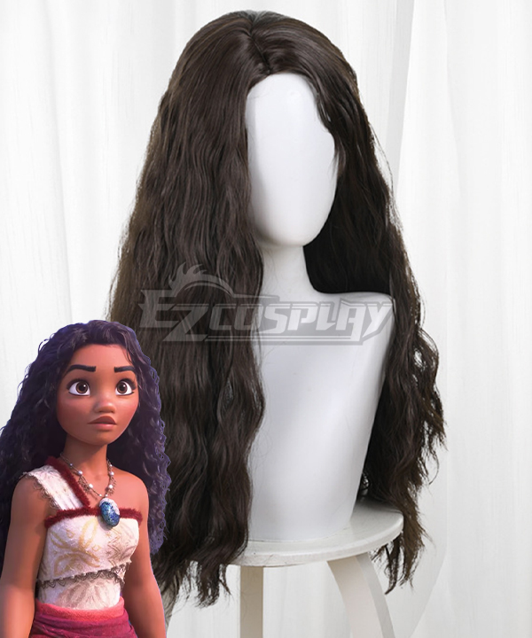Disney Animation Moana 2 Moana Brown Cosplay Wig