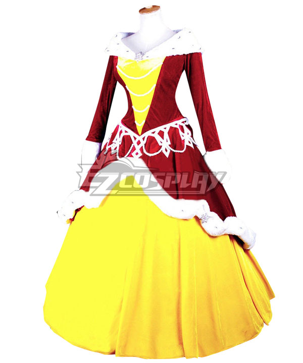 navy blue dress for baby girl Belle Pink Snow Dress Cosplay Costume main image 1