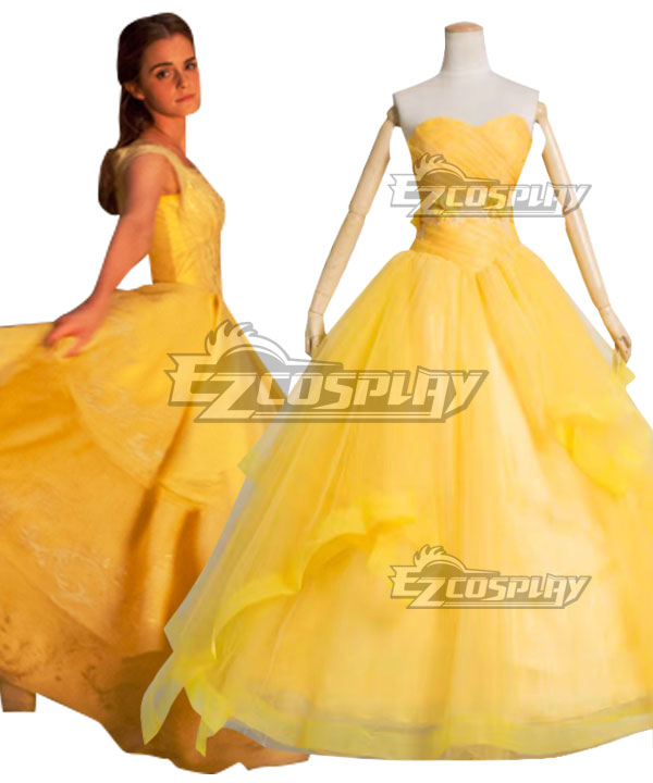 Disney Beauty and The Beast Movie 2017 Belle Cosplay Costume
