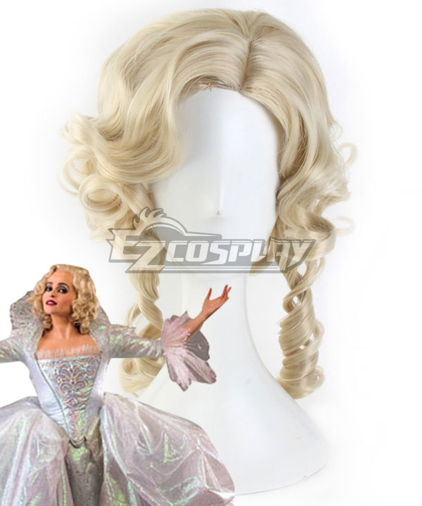 Disney Cinderella Movie Fairy Godmother Light Golden Cosplay Wig