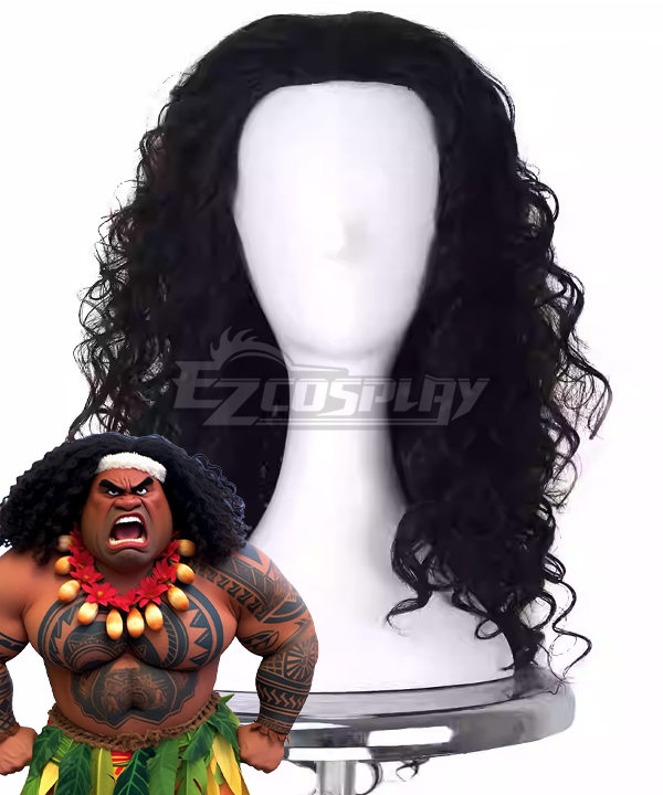 Disney-Film „Vaiana Maui“ – Schwarze Cosplay-Perücke