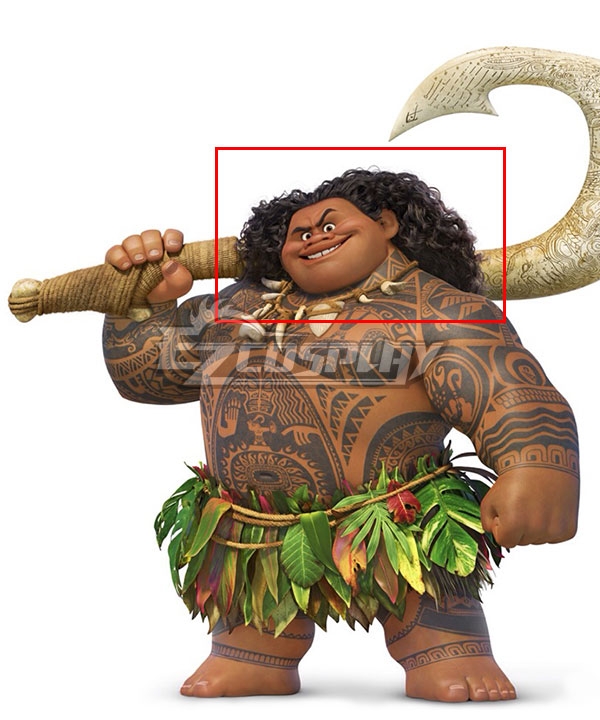 Disney Movie Moana Maui Black Cosplay Wig