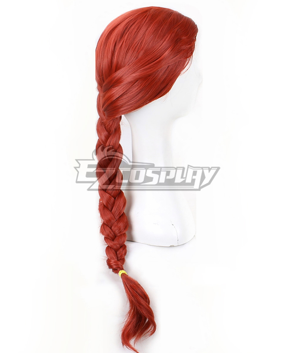 Beautiful Red Haired Wig. Ariel The Little Mermaid or Jessie Toy Story wig Movie Little Mermaid Ariel Cosplay Wig Women Curly Brown Red  main image 4