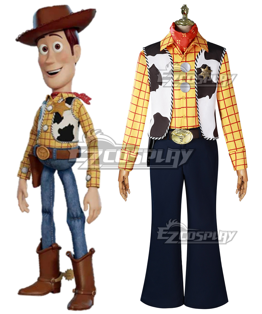 Disney Pixar Toy Story Woody Cowboy Yellow Cosplay Costume
